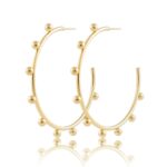 Erin Studded Hoops - Large