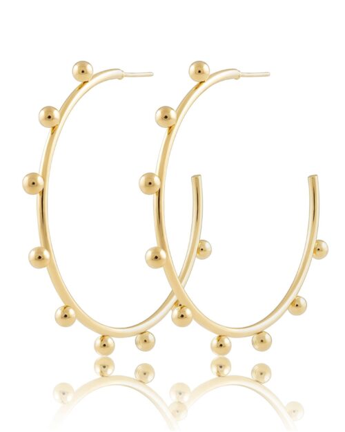 Erin Studded Hoops - Large