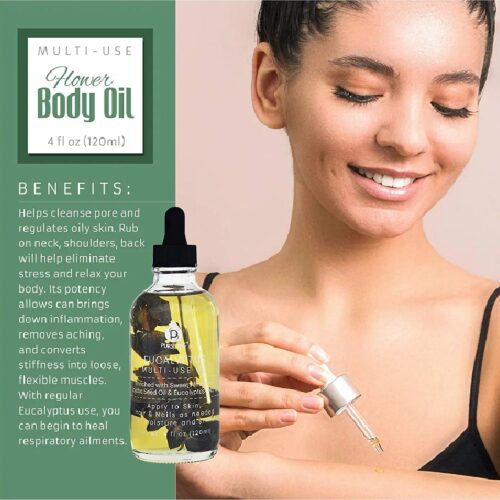 Eucalyptus Flower Multi Use Body Oils 4 Oz - Image 4