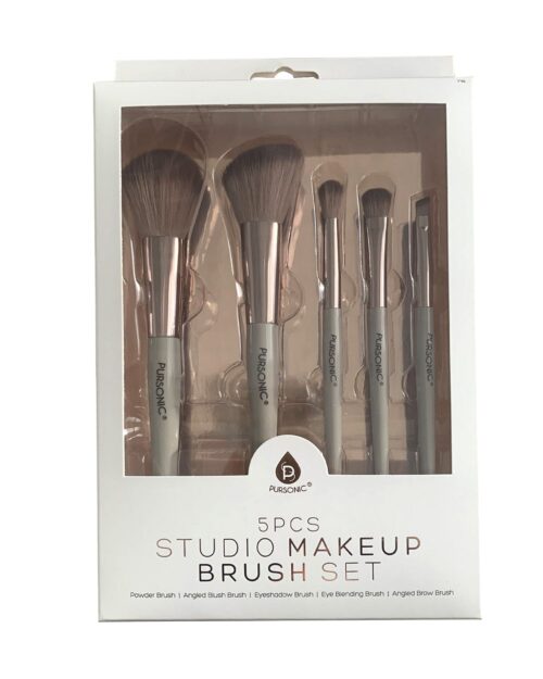 5 Pcs Studio Makeup Brush Set (Rose Gold)