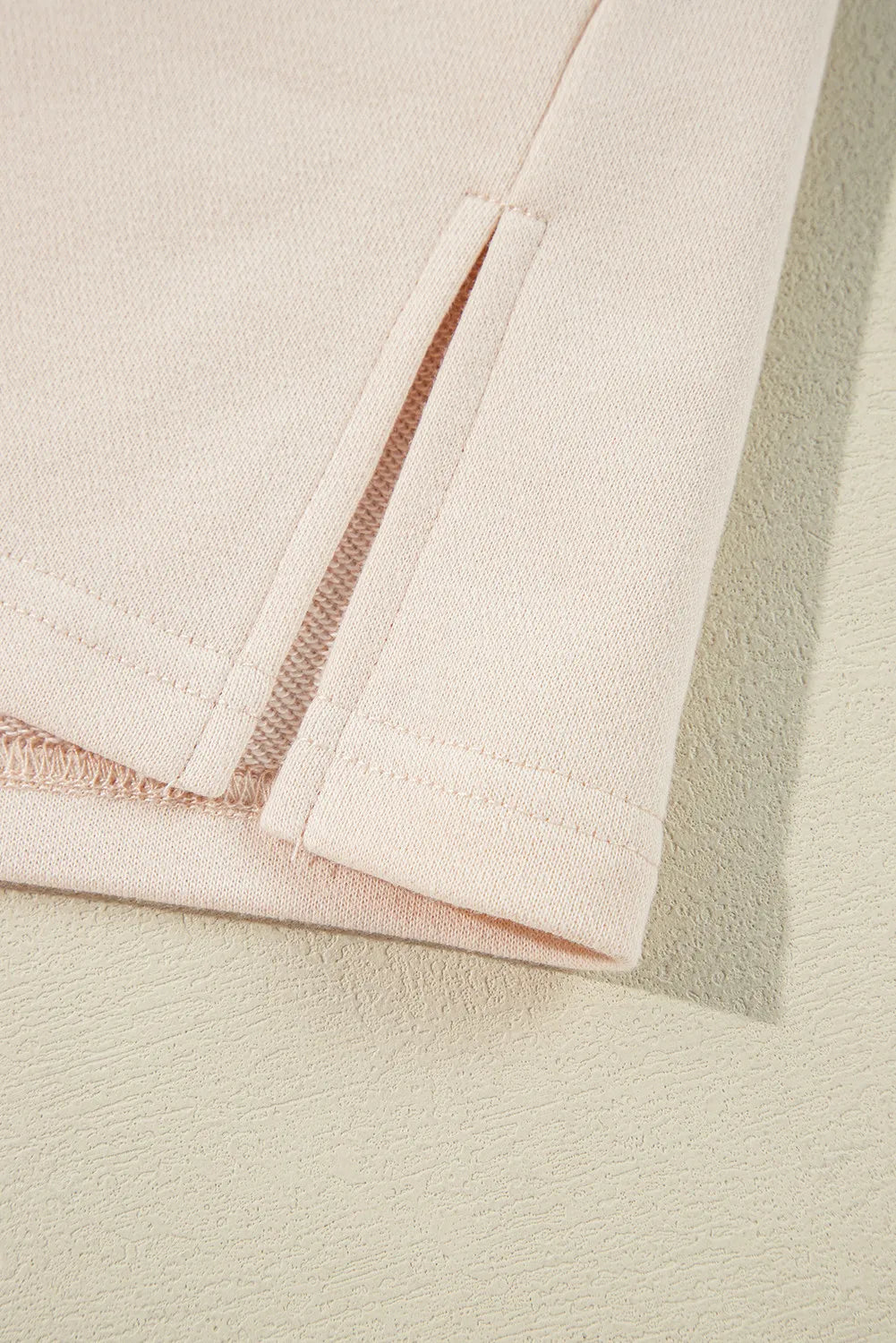 Exposed Seam Slit Floral Round Neck Blouse - Image 6