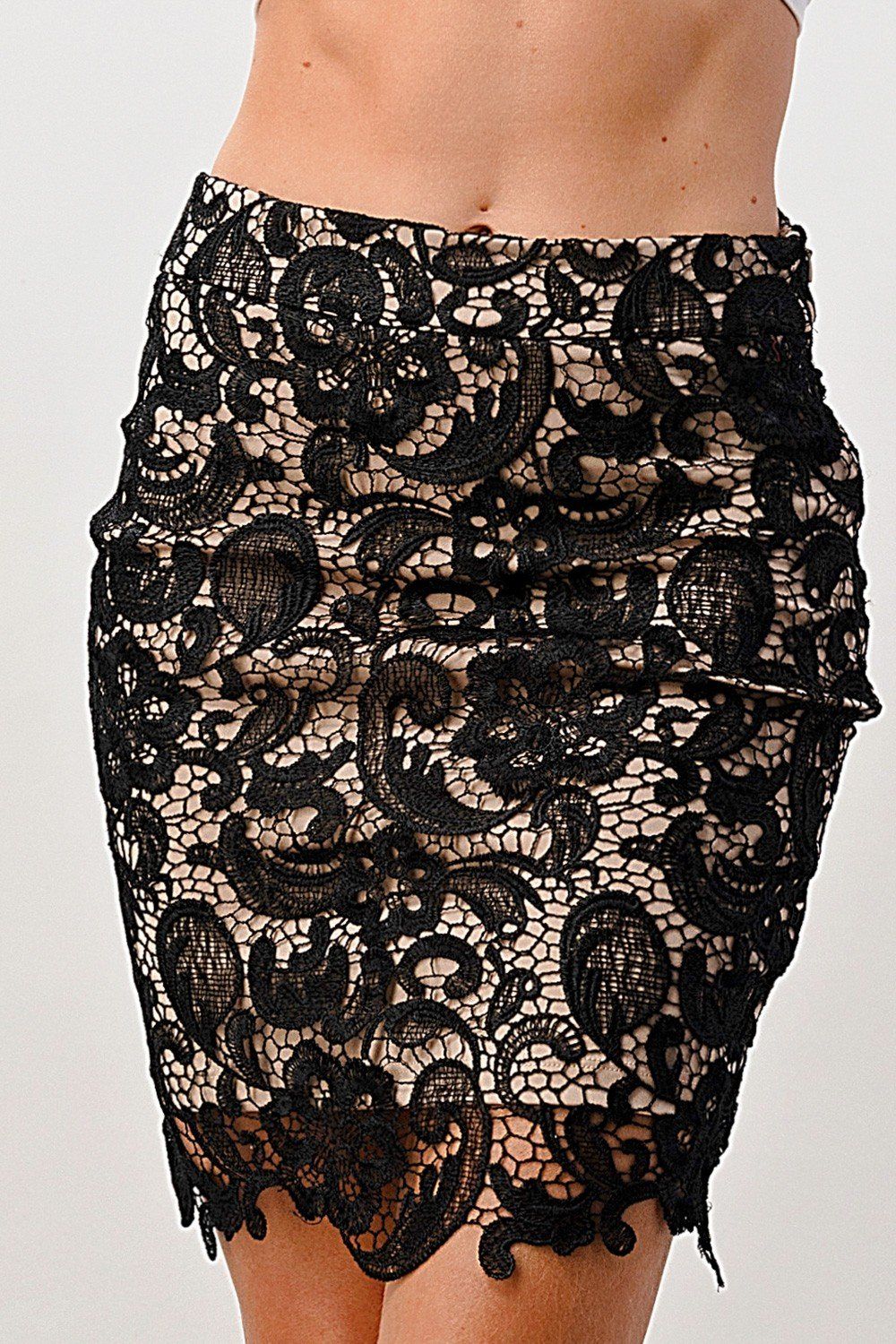 Floral Lace Mini Skirt - Image 10