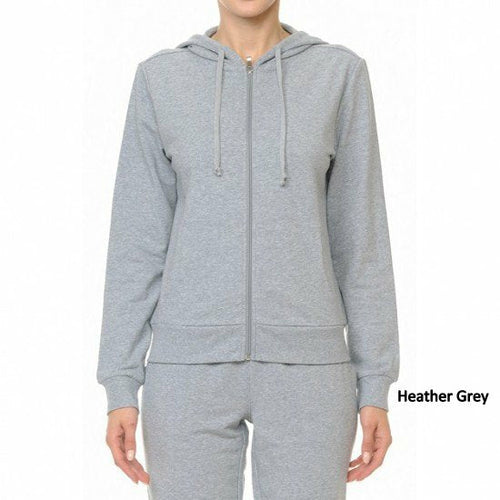 French Terry Long Sleeve Zip-up Hoodie - Image 5