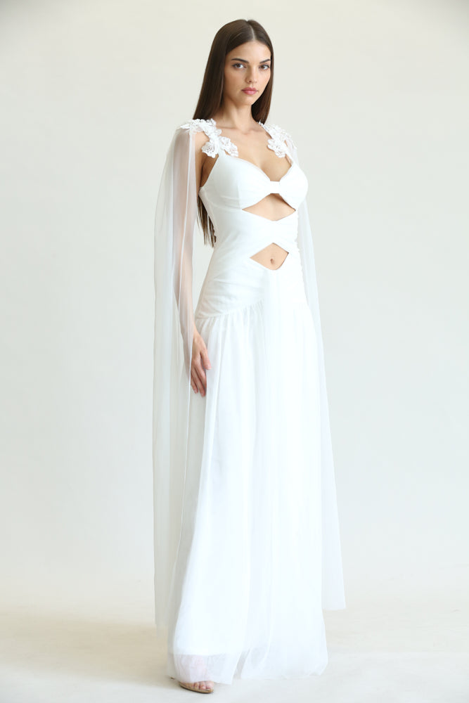 Gelisa - 3d Floral Rhinestone Dress - Image 4