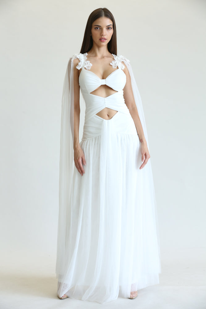 Gelisa - 3d Floral Rhinestone Dress - Image 5