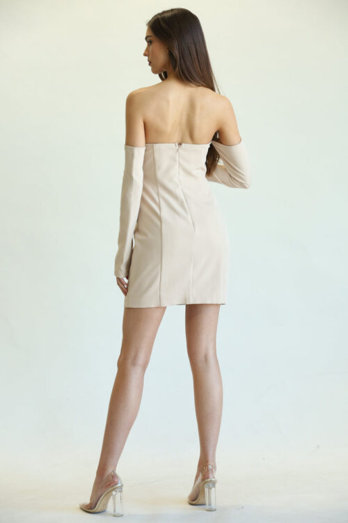 Golden Detail Flap Dress - Image 4