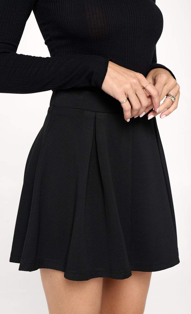 High-Waisted Pleated Skater Skirt - Image 7