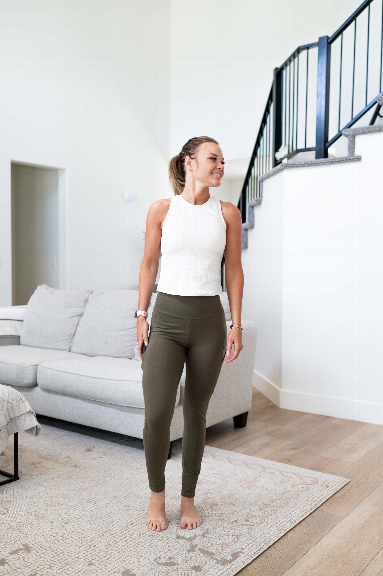 High Waist Long Leggings With Phone Pocket - Image 3