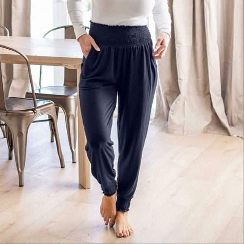 High-waisted Smocked Lounge Jogger Pants - Image 19