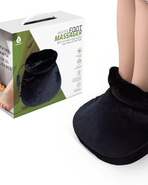 Heated Foot Massager with Remote Control, Folding Design, and Dual