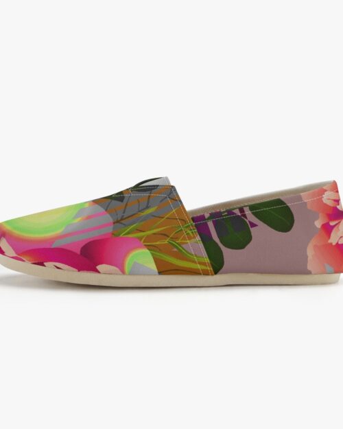 Jacki Easlick Couture Neon Floral Canvas Espadrilles
