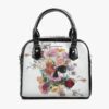 Jacki Easlick Floral Skull Leather Saddle Bag