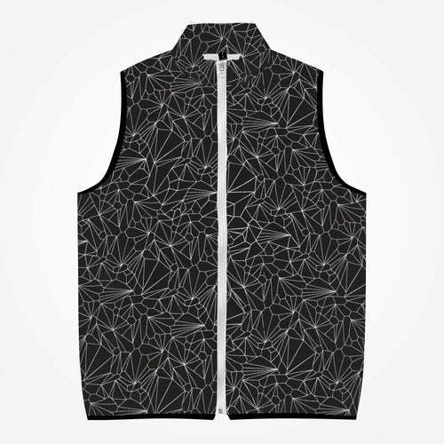 Jacki Easlick Geometric Cotton-pad Zipper-up Vest - Image 4