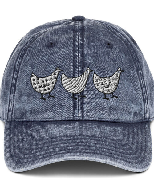 Jacki Easlick Three Chickens Vintage Cotton Twill Cap