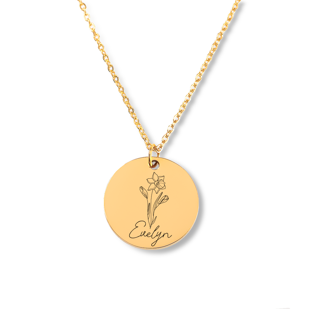 Jacki EaslickĀ® Custom Name & Birth Flower Necklace - Image 2