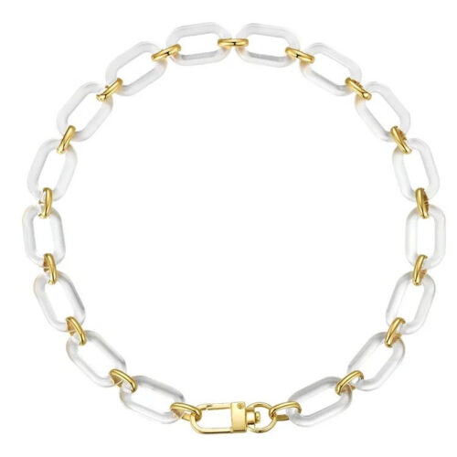 Jenna Acrylic Clear Necklace - Image 2