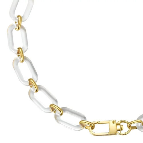 Jenna Acrylic Clear Necklace - Image 3