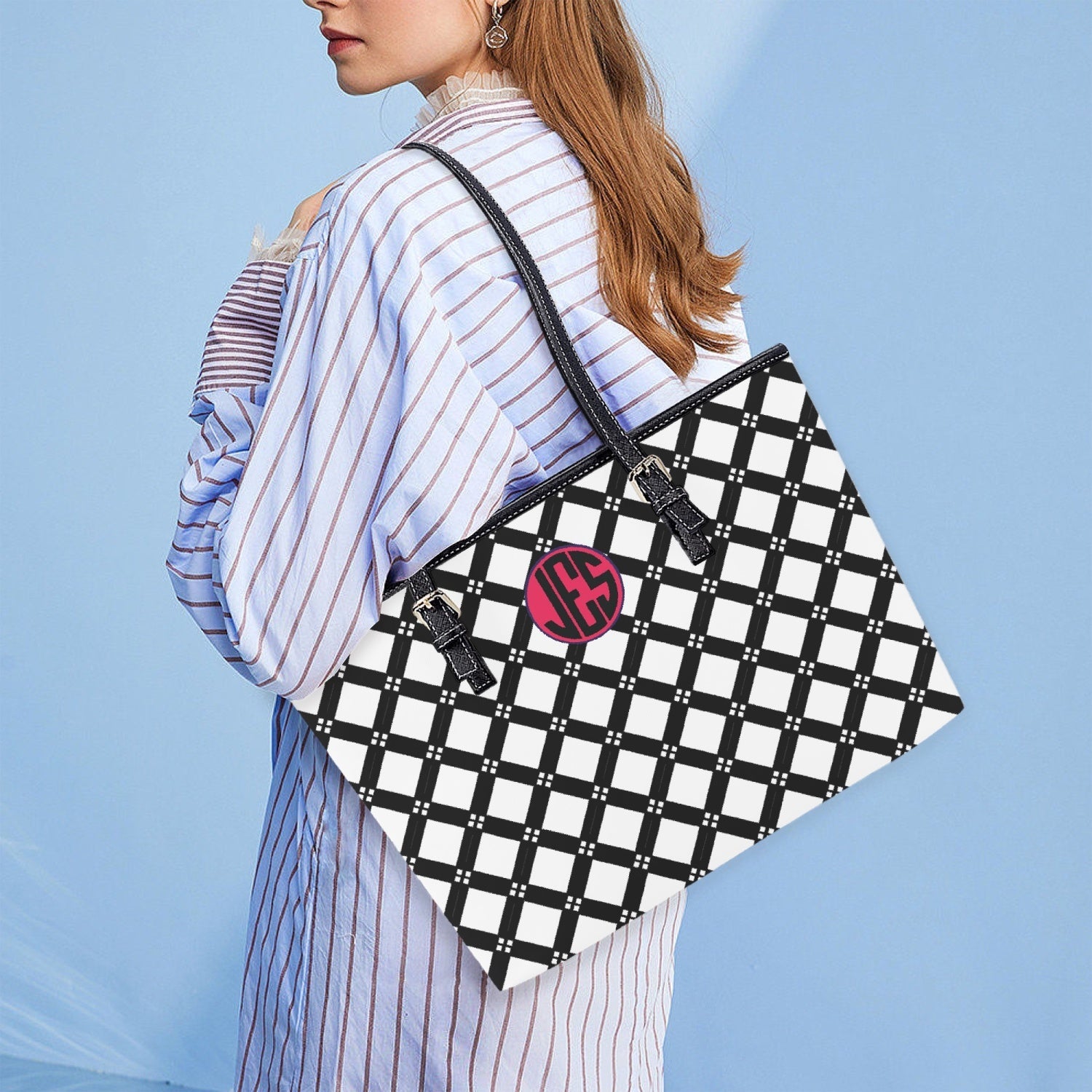 JES Large Leather Tote Bag - Image 5